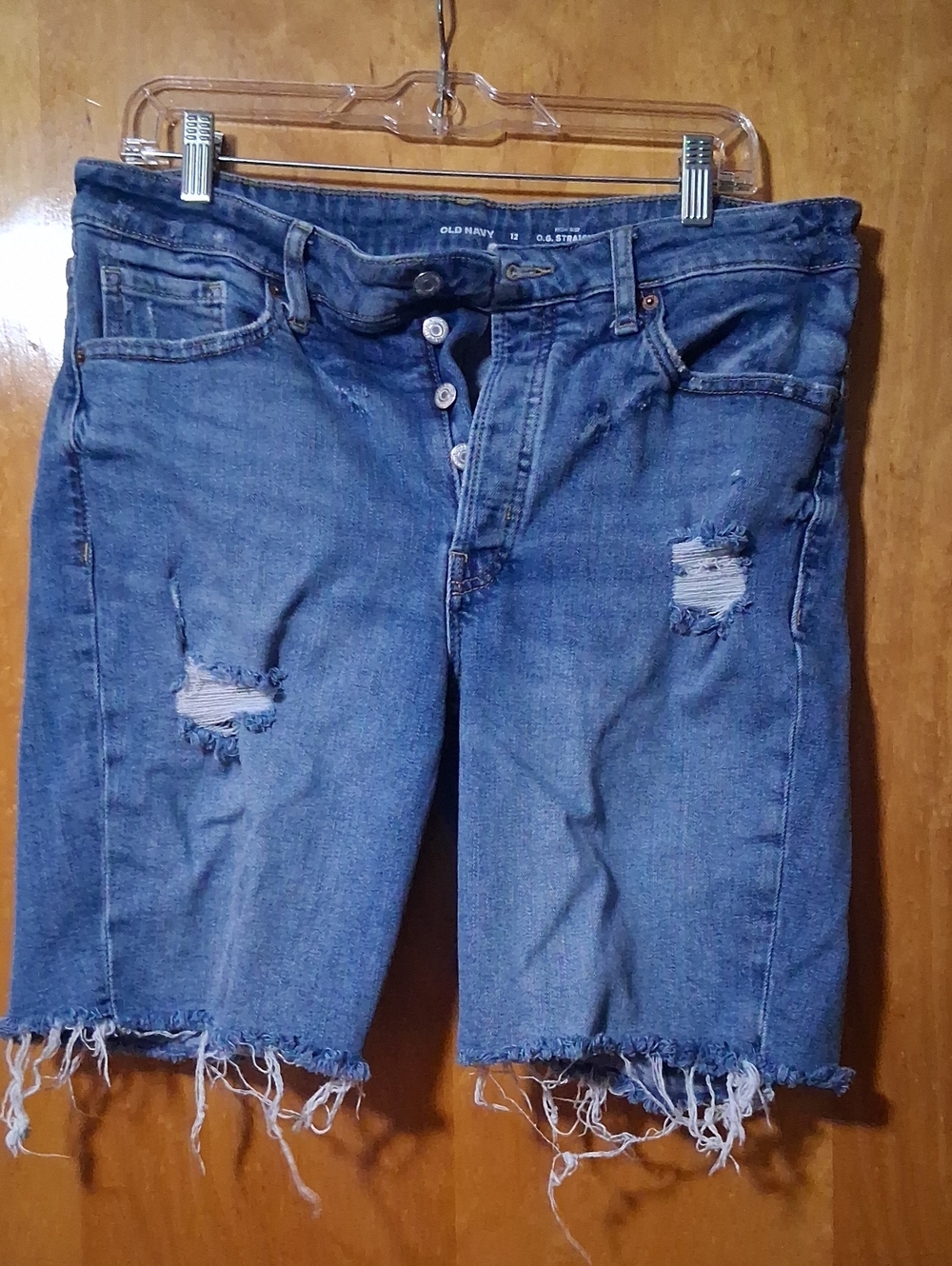 Old Navy Blue Distressed Denim Cutoff Shorts